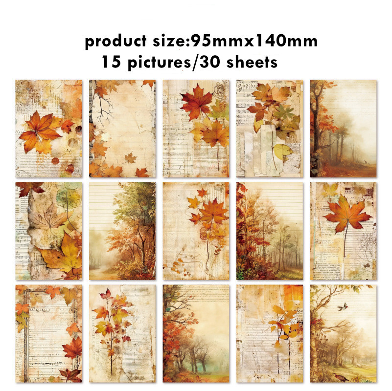 30X Woods Flower Scrapbook Paper Not Stickers Junk Journals Planner Wall Collage