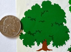 GREEN TREE ASSORTMENT Stickers(4pc)Mrs.Grossman’s •Pine•Fruit•Garden•Card Making