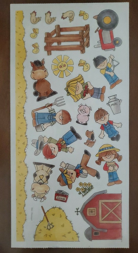 Provo Craft Scrapbooking Stickers by Cara Bradshaw, BARNYARD, large sheet