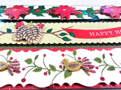 Martha Stewart Christmas Woodland 3D Border Stickers Poinsettia Partridge
