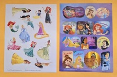 Disney Princess Sticker Sheet. Lot Of 2