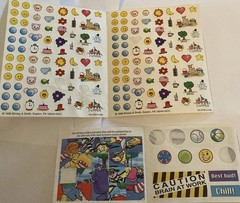 1996 Binney & Smith Vtg Stickers Animals Smiley Faces Diary Seasons McDonalds