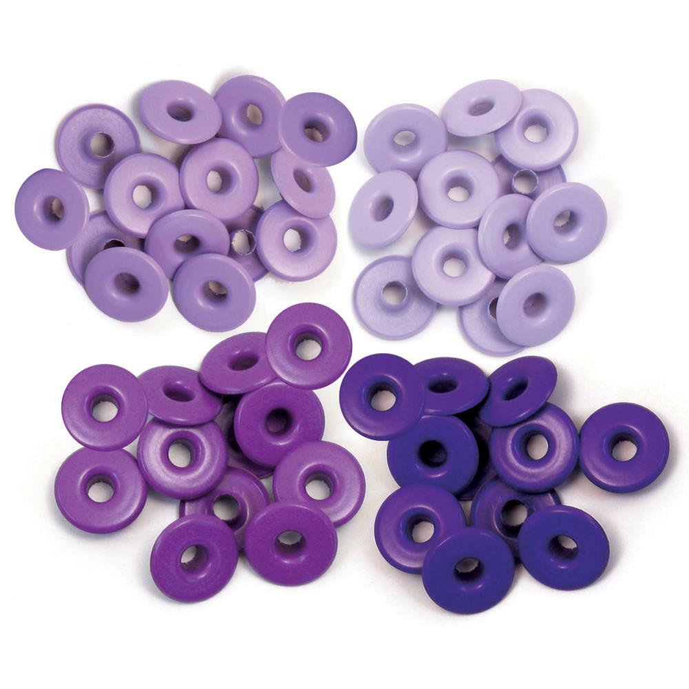 Crafts We R Memory Keepers Wide Eyelets Round Circle Purple 4 Variations 40/Pkg