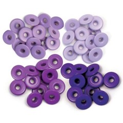 Crafts We R Memory Keepers Wide Eyelets Round Circle Purple 4 Variations 40/Pkg