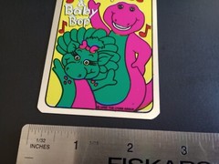 Vintage Stickers Barney Dinosaur Foil Mylar Vending Machine Sticker Bebop 1992