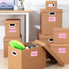 2 x3 Pink Label Stickers, Self-Adhesive Gift Tag Stickers, Write on Blank Labels