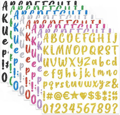 648 Pieces 1 Inch Glitter Letter Stickers Self Adhesive for Crafts & Decor