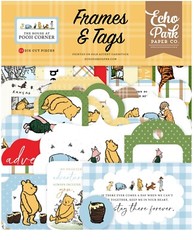 Echo Park Paper THE HOUSE AT POOH CORNER Frames & Tags Die Cut Cardstock Pieces