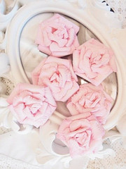 SPECIAL Baby WHIMSY PINK 6 Pk Flowers PAPER 45-50mm Manor House ConB