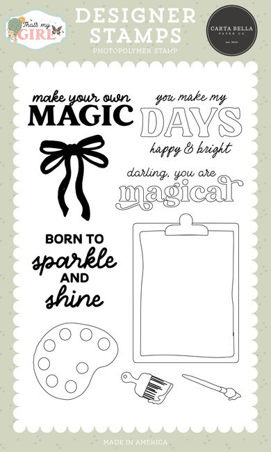 Echo Park Designer- CLEAR ACRYLIC STAMPS – SPARKLE AND SHINE