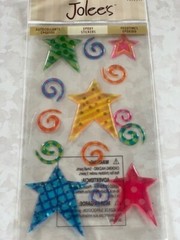 JOLEE’S BOUTIQUE STARS SOFT ACRYLIC STARS MULTI-COLOR SWIRLS AND STARS