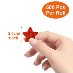 50-500Pcs Colorful Star Stickers for Kids Reward School Classroom Adhesive Holog