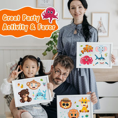48 Sheets Make-A-Face Animal Stickers Mix and Match for Kids Party Favors Suppli