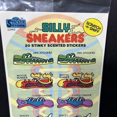 Vintage Sticker Store Scratch N Sniff Stickers STINKY Scent Silly Sneakers