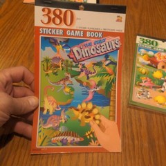 2 – 380 Vintage Twin Seven Sicker Game Books – FARMYARD & THE GREAT DINOSAURS