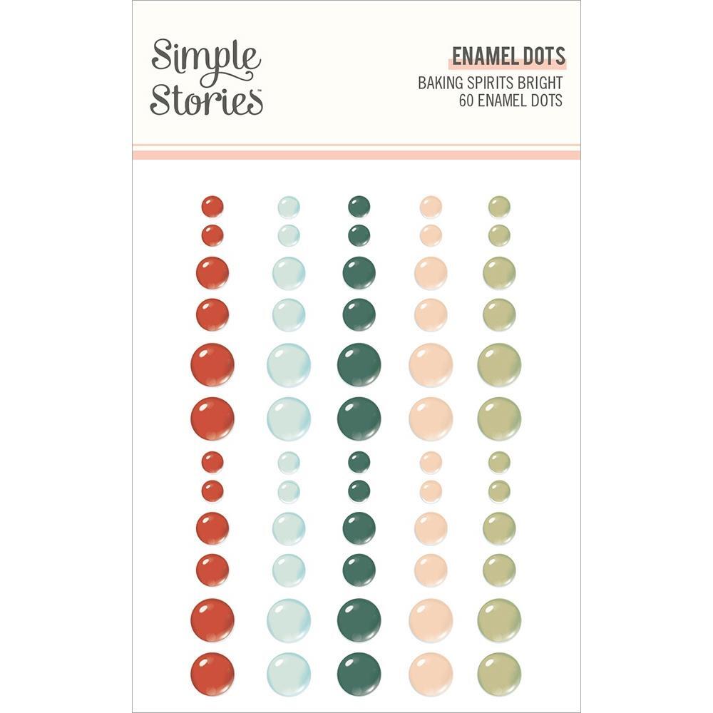 Enamel Dots SS Sticky Back Baking Spirits Bright Red Green Blue Pink Gold