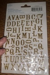 ATD Momenta Gold Glittery Alphabet Letters Number Card Making Scrapbook Stickers
