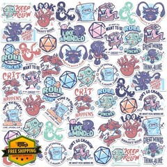 GRAPHICS and MORE DandD Stickers 50 Pack