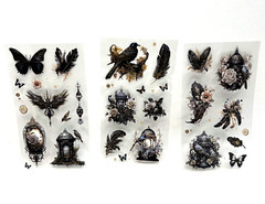 Gothic Dark Garden Stickers Scrapbooking Junk Journal Planner Card Making
