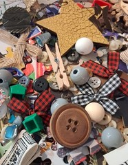 Junk Journal, Scrapbook, Mixed Media Art Supplies Mystery Kit pack- 40 piece