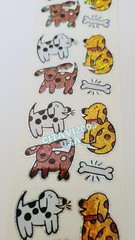 HAMBLY STUDIOS PRISMATIC STICKERS DOGS, PETS, DOG BONE, CARTOON, RETIRED VINTAGE
