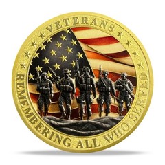 24Pcs Military Soldiers Challenge Coins Veterans Coins Honoring All Who Serve…