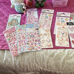 Sanrio Pusheen Dimensional Scrapbooking Sticker Lot, Multicolor Kawaii Alphabet