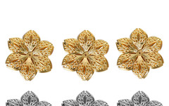 CraftbuddyUS 10pc 43mm Gold Filigree Metal Embelishmnt Flower WeddingCraft