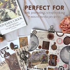 431 Count Vintage Washi Stickers and Scrapbook Papers for Scrapbooking Supplies