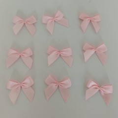 Micomon 50pcs 1.2-Inch Mini Bows for Crafts Satin 3/8″ ribbon, lt.pink