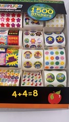 VTG SandyLion 1500 Sticker Set Box Rare Metallic Prismatic Teacher Y2K Lot