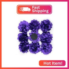 Worlds Purple Chiffon Ruffled Fabric Flower for DIY Handmade Decorative, Hair Cl