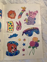 VTG 1993 Lisa, Frank, Sticker Fun Rainbow Hollywood Bear Golden Books 2239 Rare