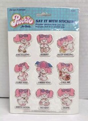 Vintage 1983 Poochie For Girls Puffy Stickers Mattel No. 7477 Sealed NOS