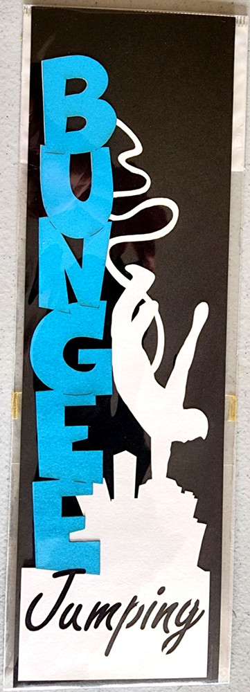 Bungee Jumping Blue 3D Laser Cut Die Cut Scrapbooking Journal Stamping Station