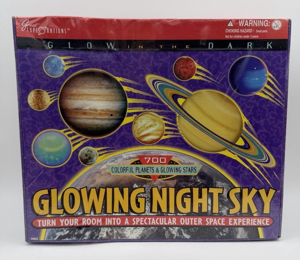 Great Explorations Glow In The Dark Solar System Night Sky Outer Space 1998 New
