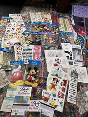 Mixed Lot of Stickers Tickets Guides . Stickopotamus, Disney, Paper Stuff Etc