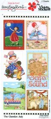 Mary Engelbreit-The Classics July Patriotic 4th Safe Violette 2 STICKER SHEETS