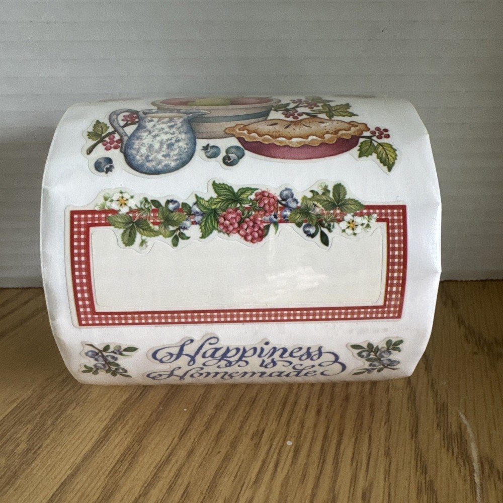 PSX Designs Happiness Is Homemade Stickers Sticker Roll Vintage 2001 RARE
