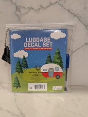 U Style Luggage Decal Set – Notepad Blue Pen Keychain 5 Decals Stickers Camping