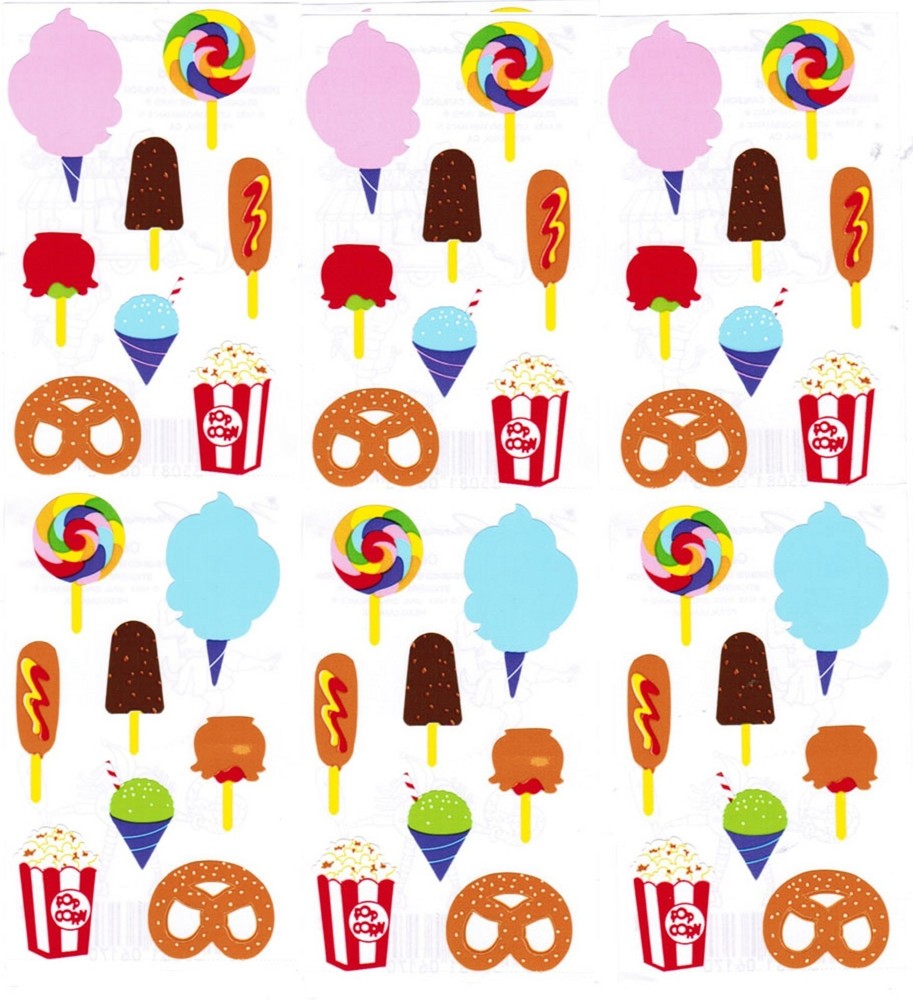 Mrs. Grossman’s Carnival Candy Pretzel Junk Food Scrapbook Stickers 3 Strips