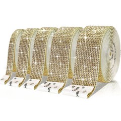 5X Self-Adhesive Rhinestone Tape Trim DIY Crystal Sticker Fake Diamond Ribbon