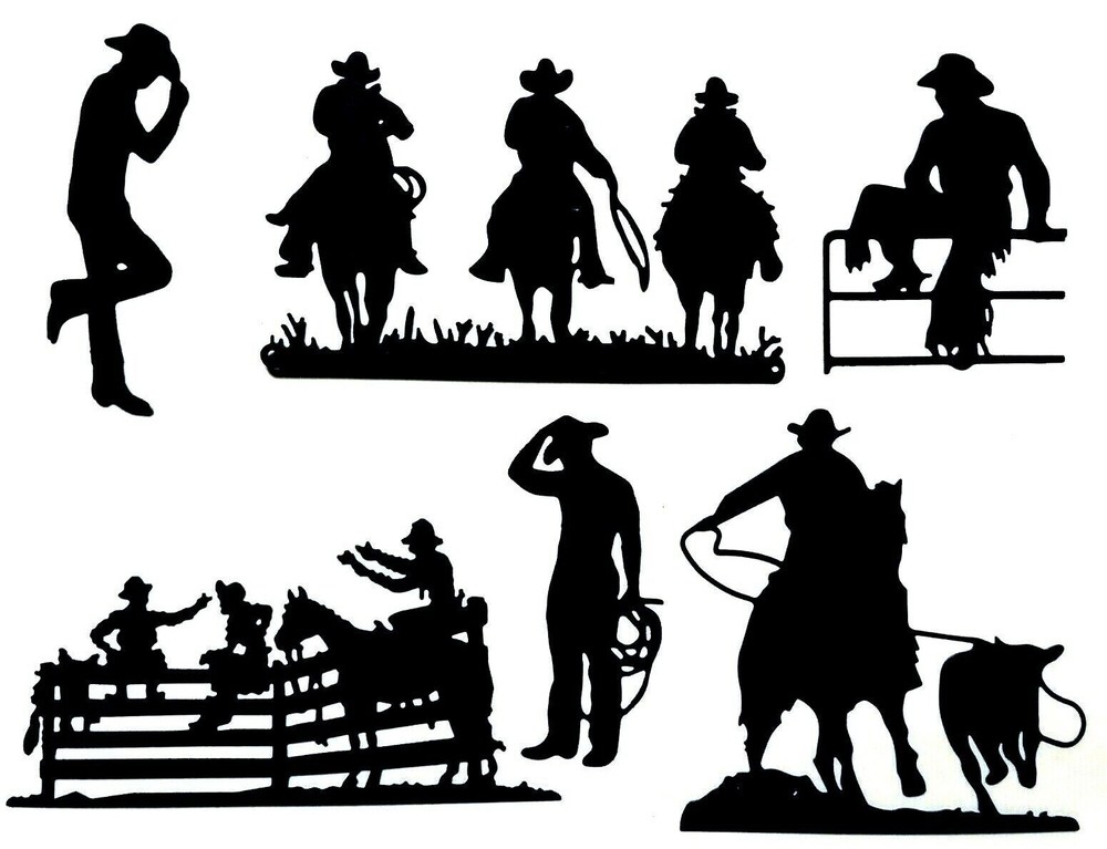 COWBOY/ COWBOY’S RIDING, ROPING, & HANGING w/ FRIENDS SILHOUETTE DIE CUT/ CUTS