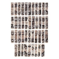 Tim Holtz idea-ology Type Chips, 42 Pieces