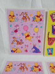 Vintage Stickers Winnie The Pooh 4 Sheets Piglet Eeyore Tigger Unused Hallmark
