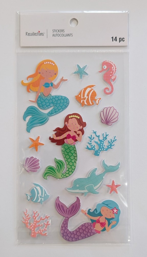 Mermaids & Sea Life Scrapbooking Stickers By Recollections