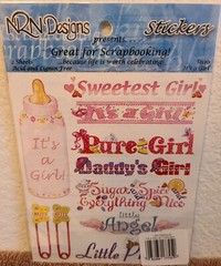 16 Packs Stickers, Embellishments 4 Crafts, Scrapbooks, Cards – Baby Girl #129