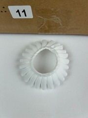 600 pc Case Of White Polyester Satin Rosette For Ribbon Making