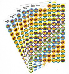 5 Sheets Praise Mini Reward 500 Scrapbook Stickers!! SUPER WORDS! WOW! Yes! HOT!