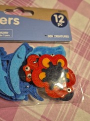 Tiny Crafts Felt Stickers Sea Creatures Ocean Life 12 Pc